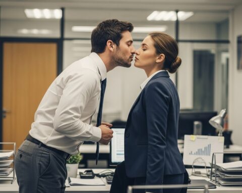 baciare la collega