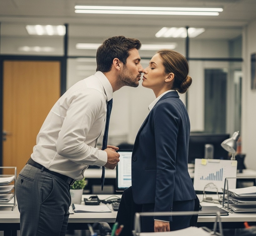 baciare la collega